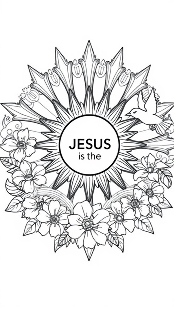 inspirational jesus coloring page