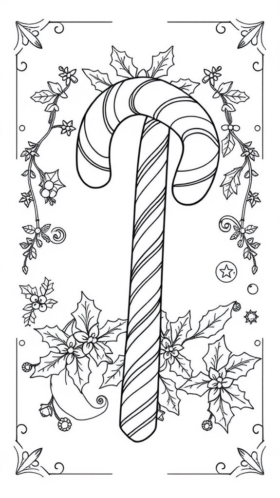 intricate candy cane design