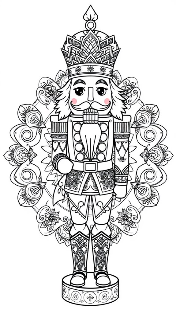 intricate mandala nutcracker design