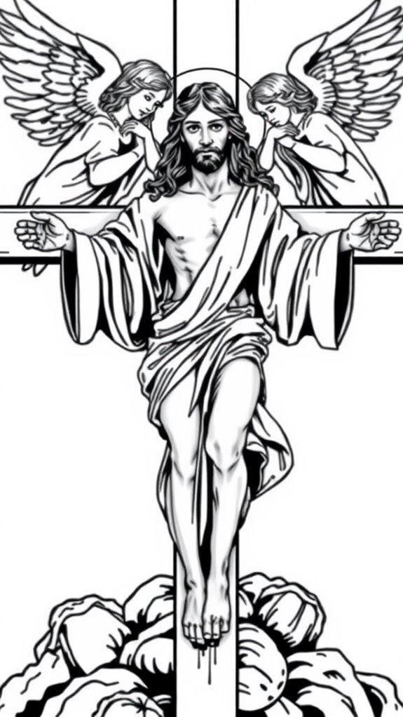 jesus and angels coloring