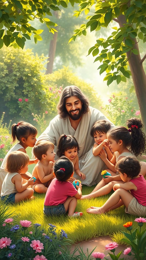 jesus and children painting