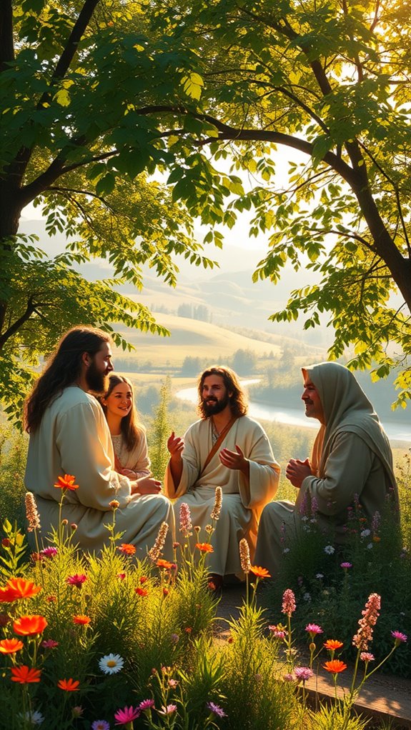 jesus and disciples in nature