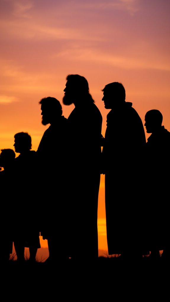 jesus and disciples silhouette