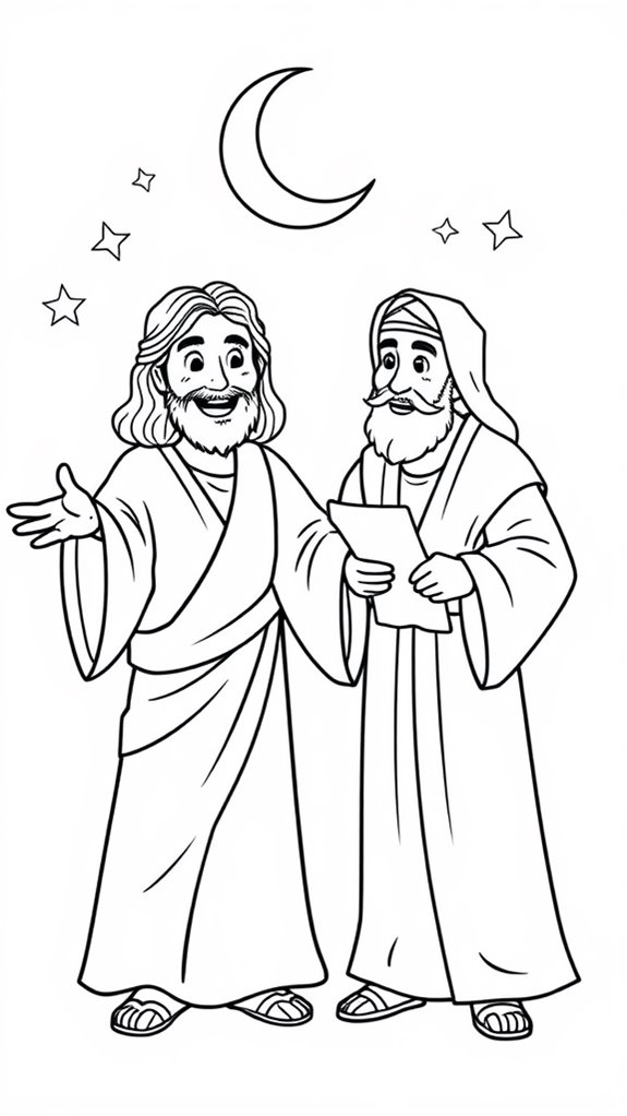 jesus and nicodemus coloring page