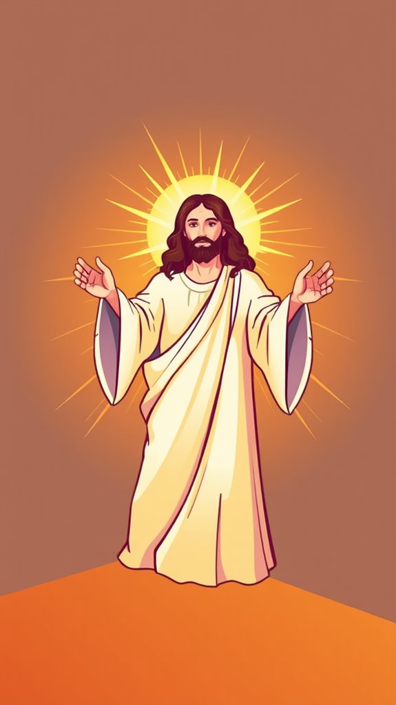 jesus as colorful light