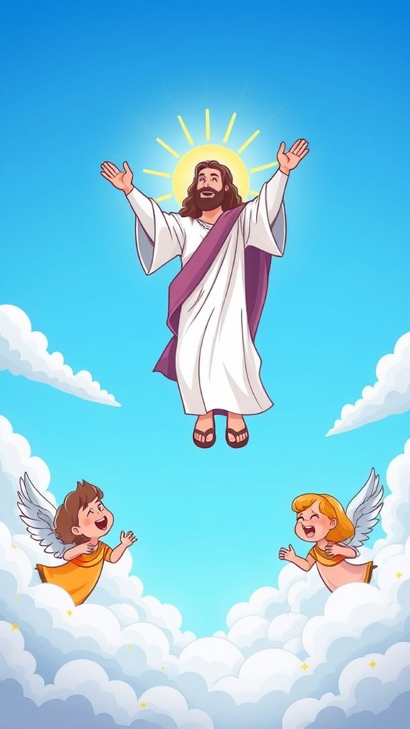 jesus ascending to heaven
