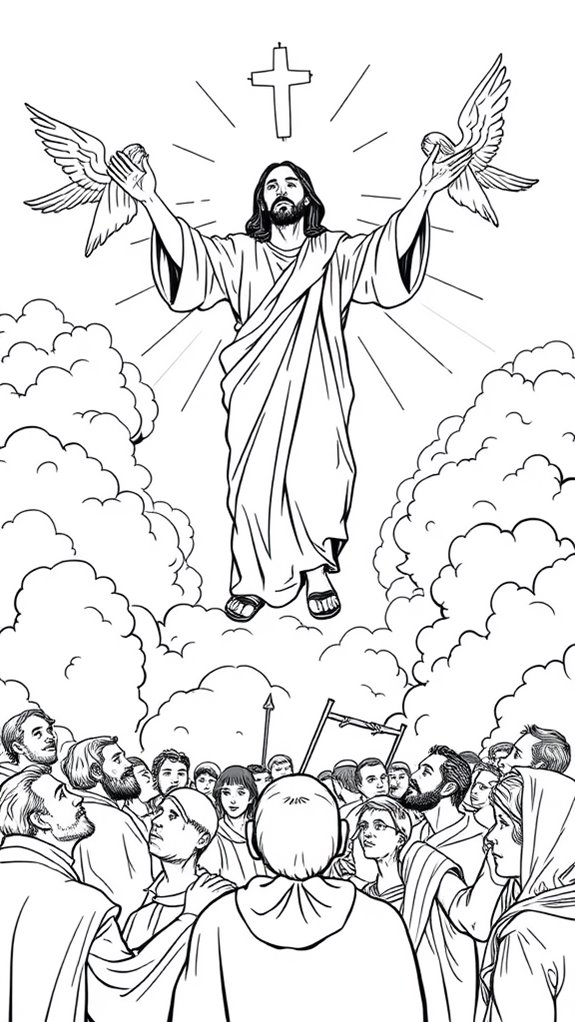 jesus ascension coloring page