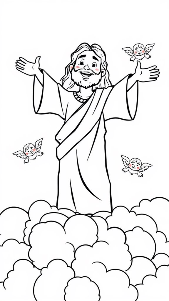 jesus ascension coloring page