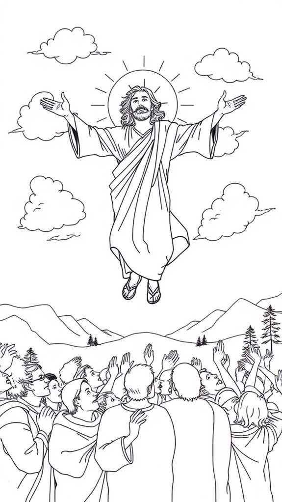 12 Jesus Ascension Coloring Pages - Jesus Ascension Coloring Page 3 