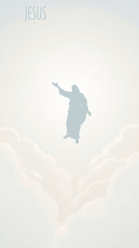 jesus ascension minimalist artwork