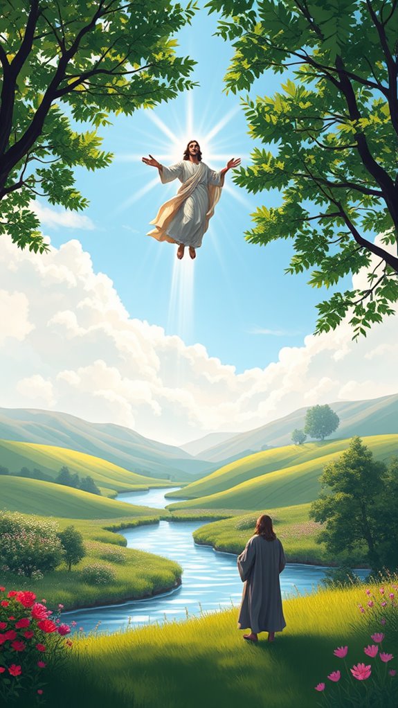 jesus ascension nature clipart