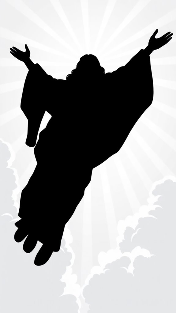jesus ascension silhouette artwork
