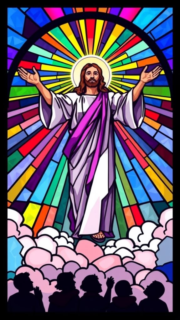 jesus ascension stained glass
