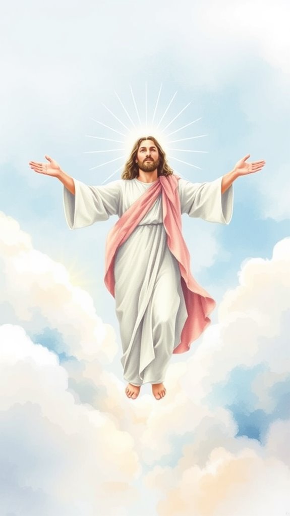 jesus ascension watercolor art