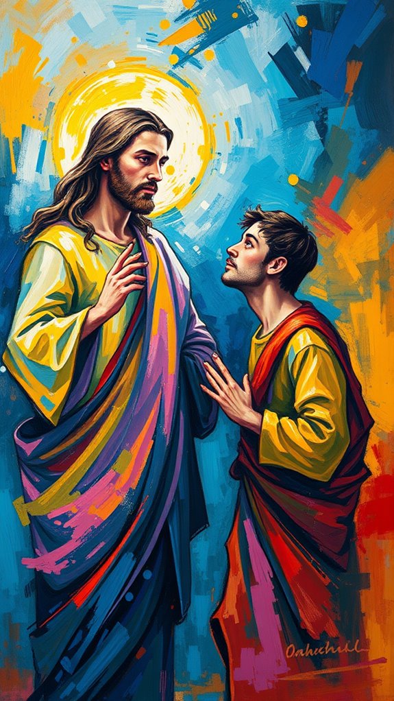 jesus calls matthew abstractly