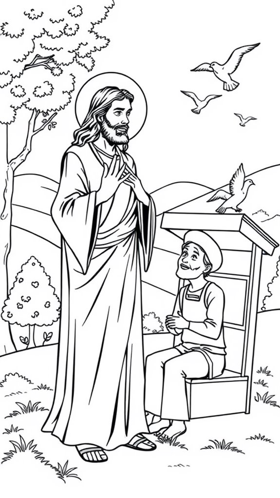 jesus calls matthew coloring page