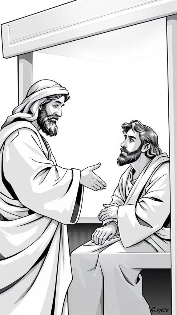 jesus calls matthew depicted