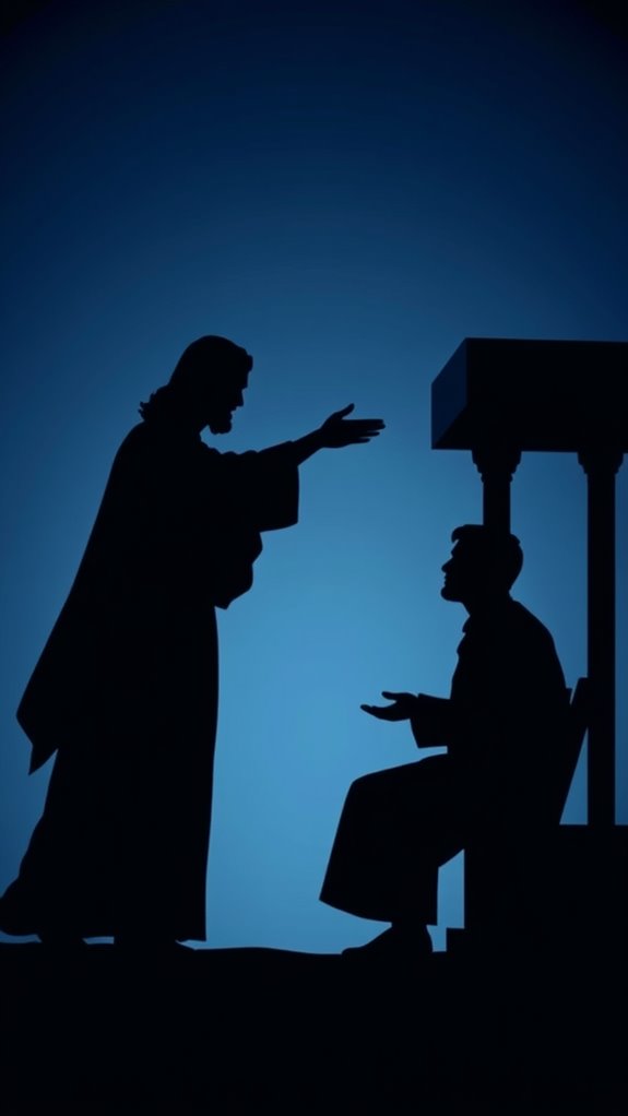 jesus calls matthew silhouette