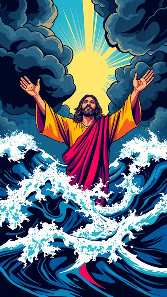 jesus calming raging storm