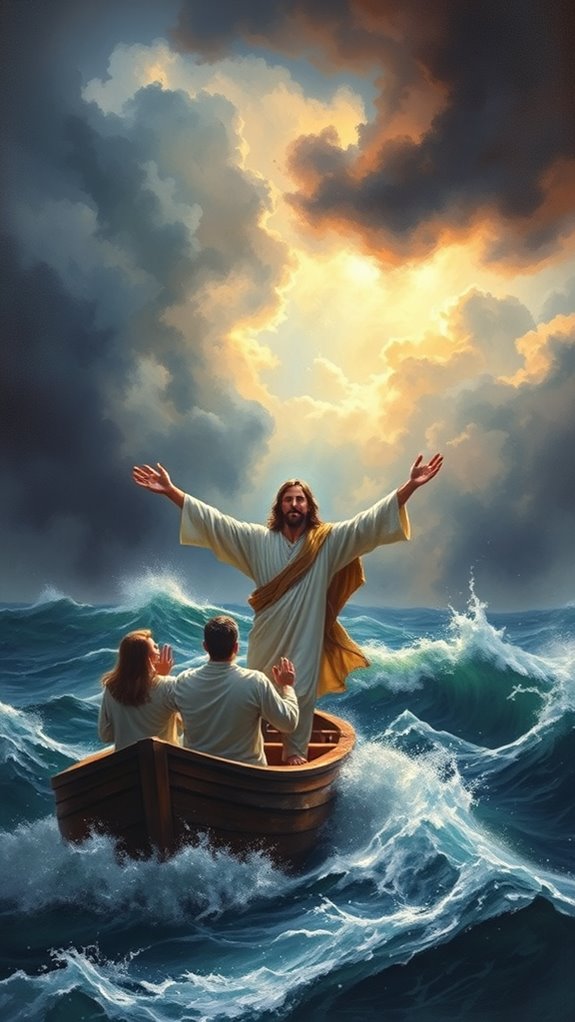 jesus calming raging storm