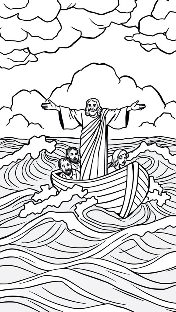 jesus calms storm illustration