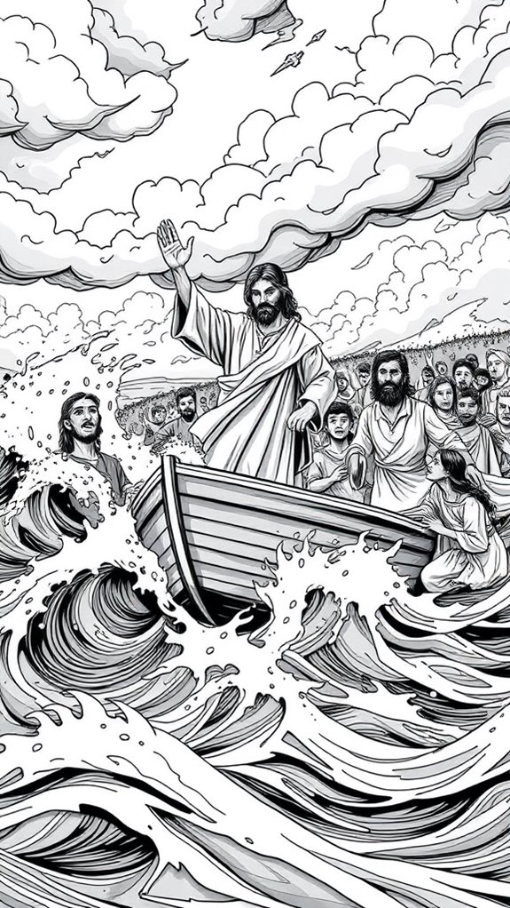 jesus calms storm peacefully