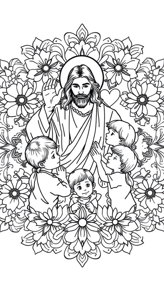 jesus child coloring mandala