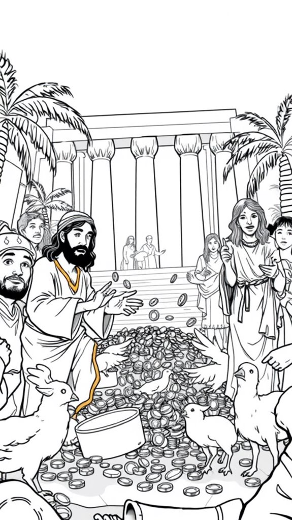 12 Jesus Cleanses The Temple Coloring Pages Printable & Free To