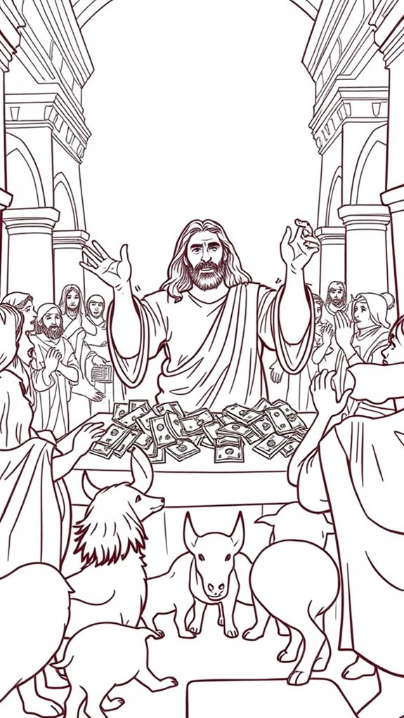 jesus cleanses temple illustration