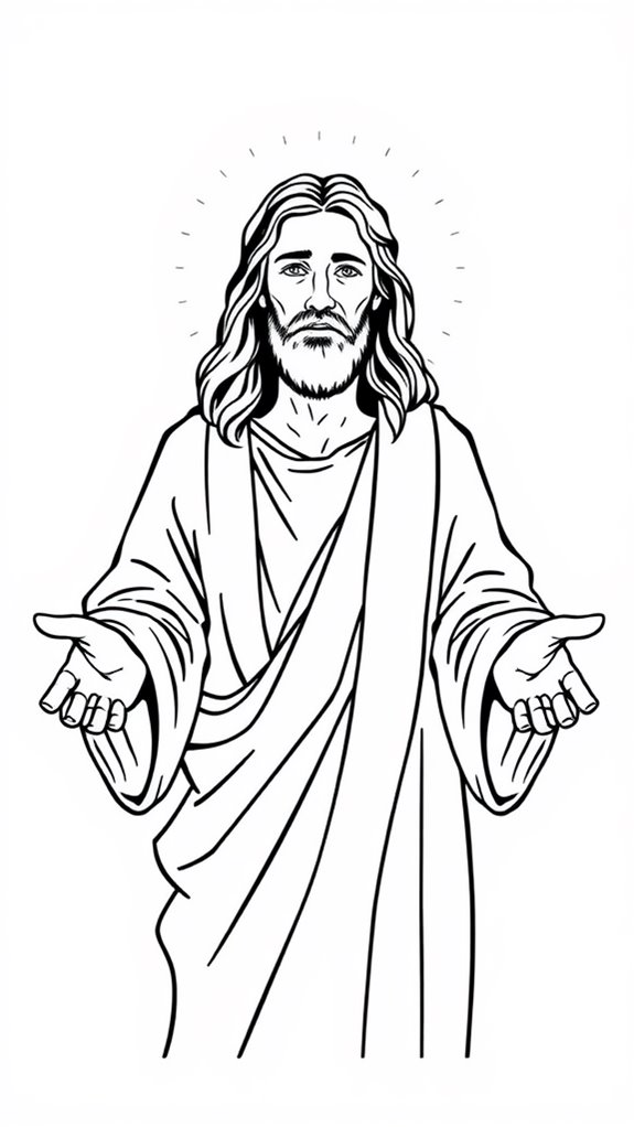 jesus coloring page design