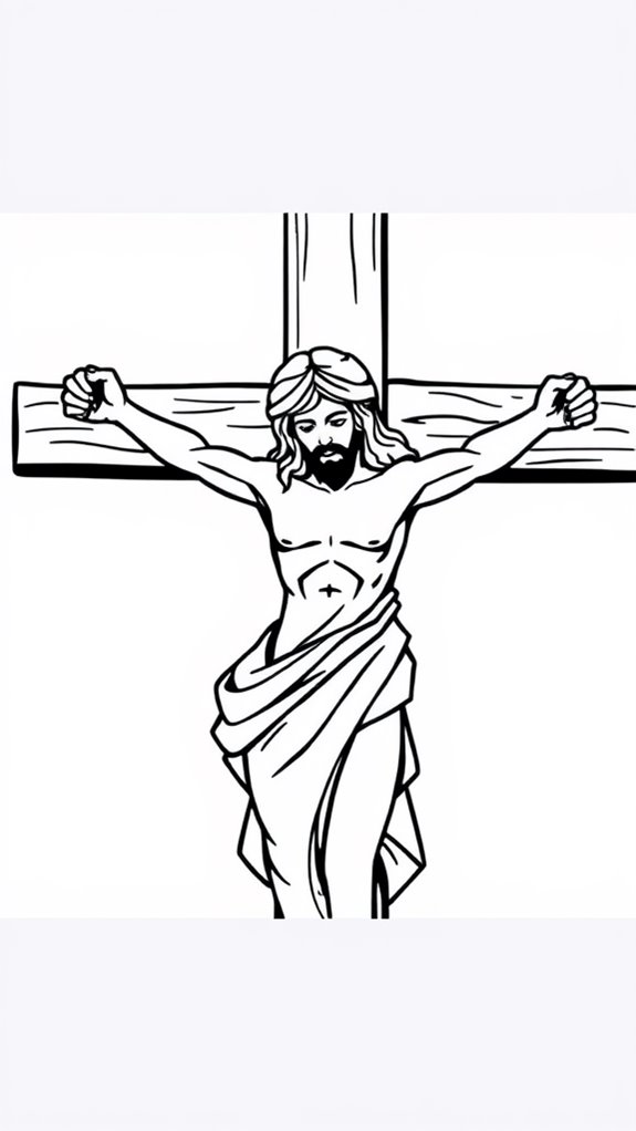 jesus cross coloring page