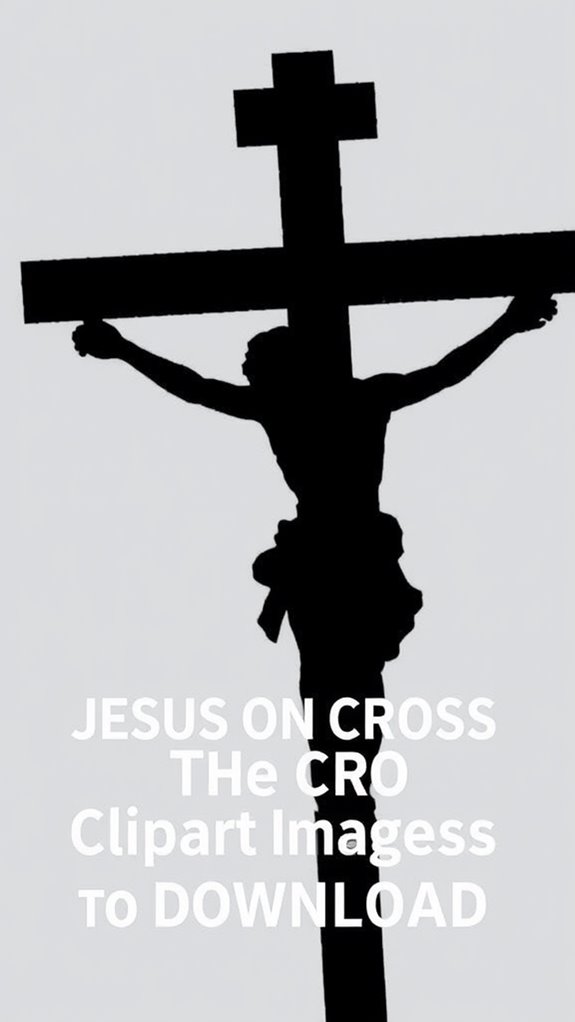 jesus cross silhouette clipart