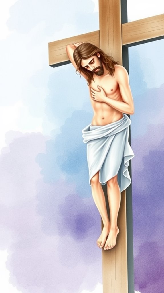 jesus cross watercolor art