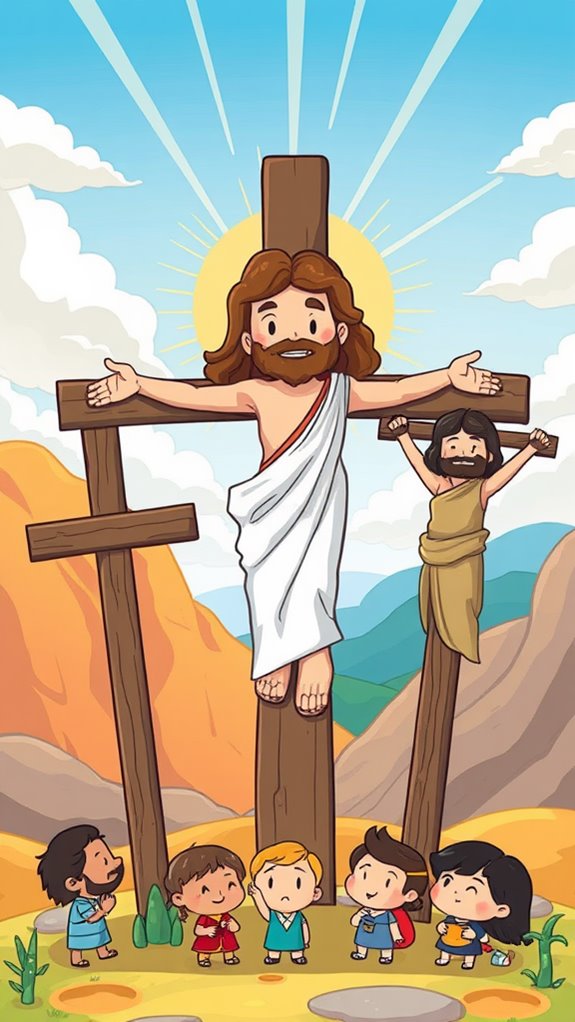 jesus crucifixion cartoon depiction