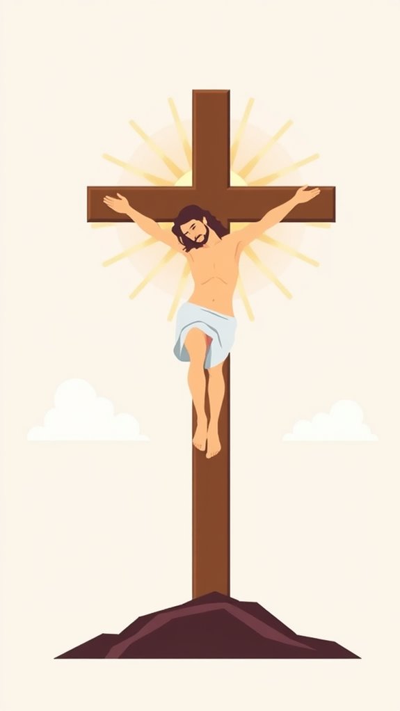jesus crucifixion flat icon