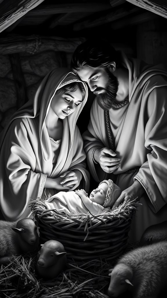 jesus depicted in monochrome