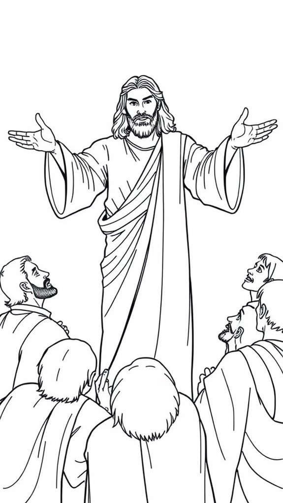 jesus disciple line art