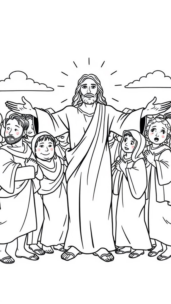 jesus disciples coloring page