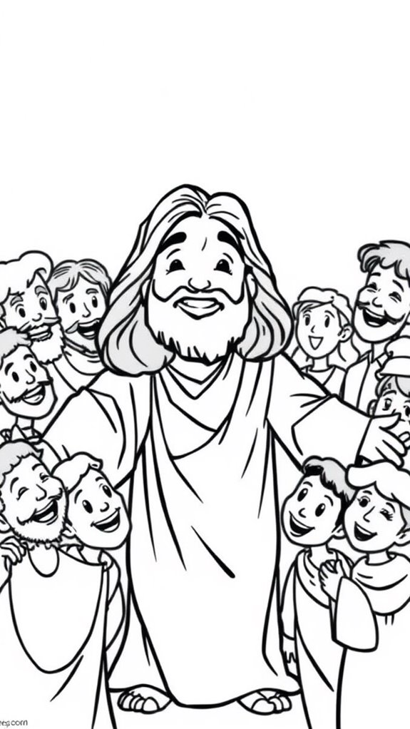 jesus disciples coloring page