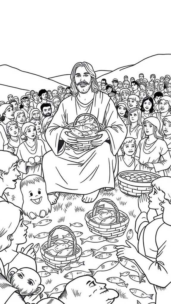 jesus feeds 5000 coloring
