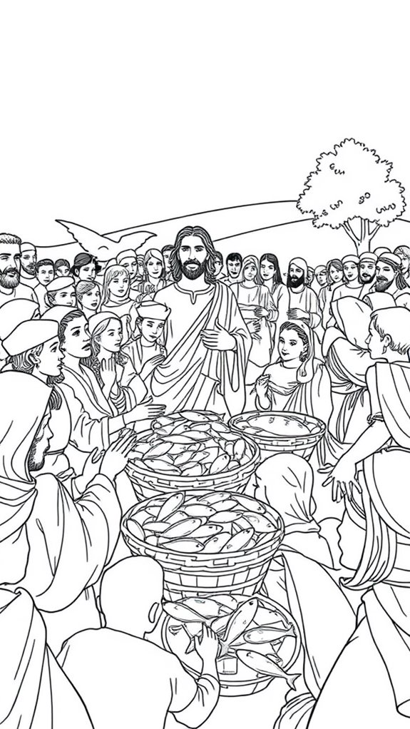 jesus feeds 5000 coloring