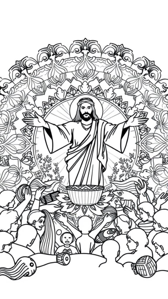 jesus feeds 5000 mandala
