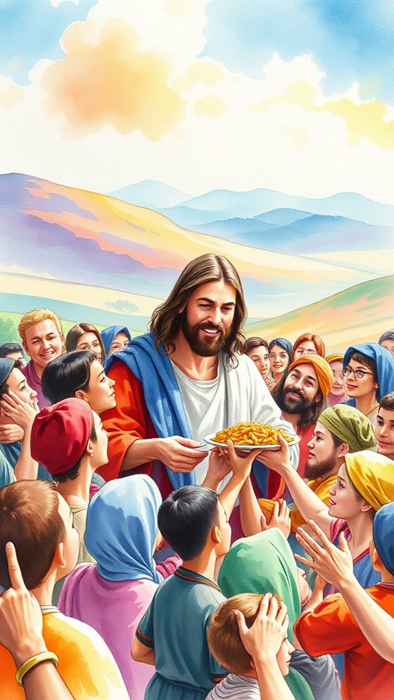 jesus feeds the multitudes