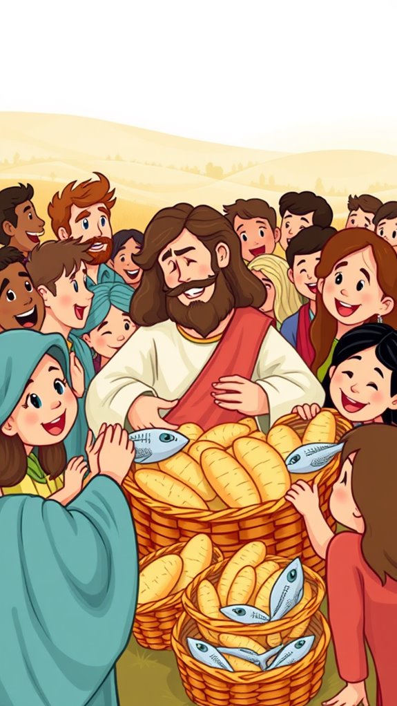 jesus feeds the multitudes