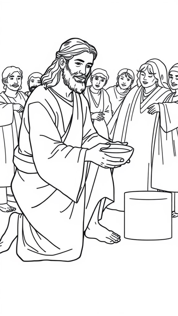 12 Jesus Washing Feet Coloring - Jesus Feet Coloring Page
