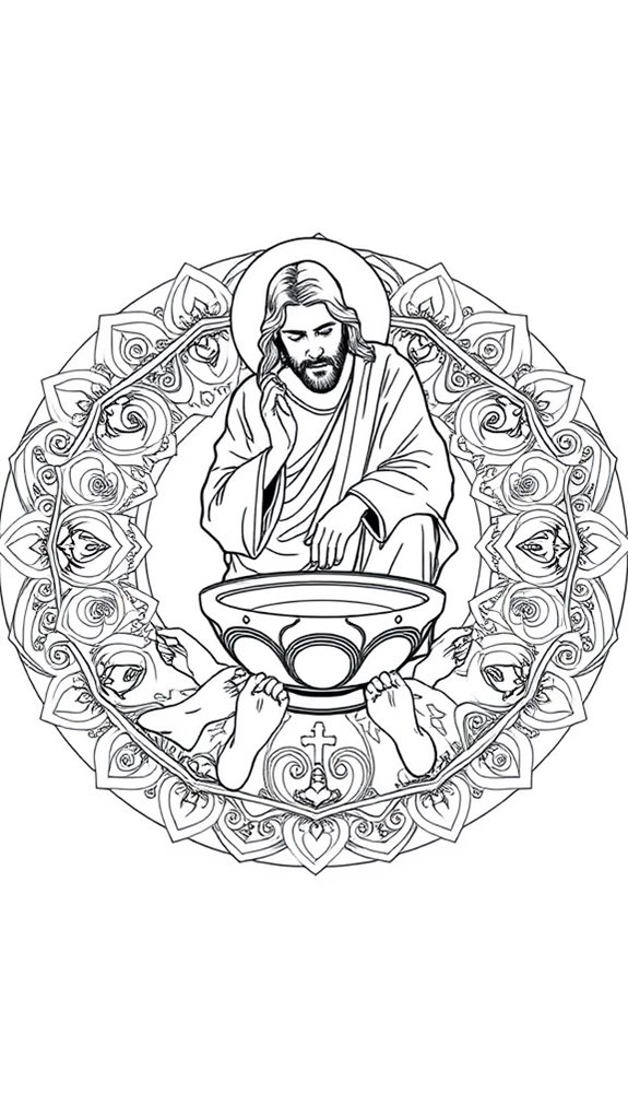 jesus foot washing mandala