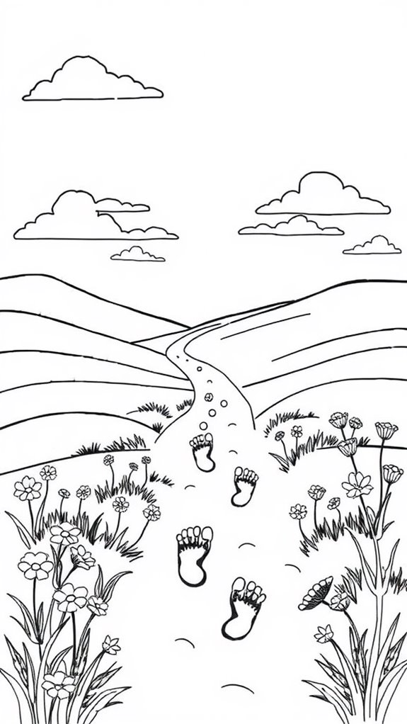 jesus footprints coloring page