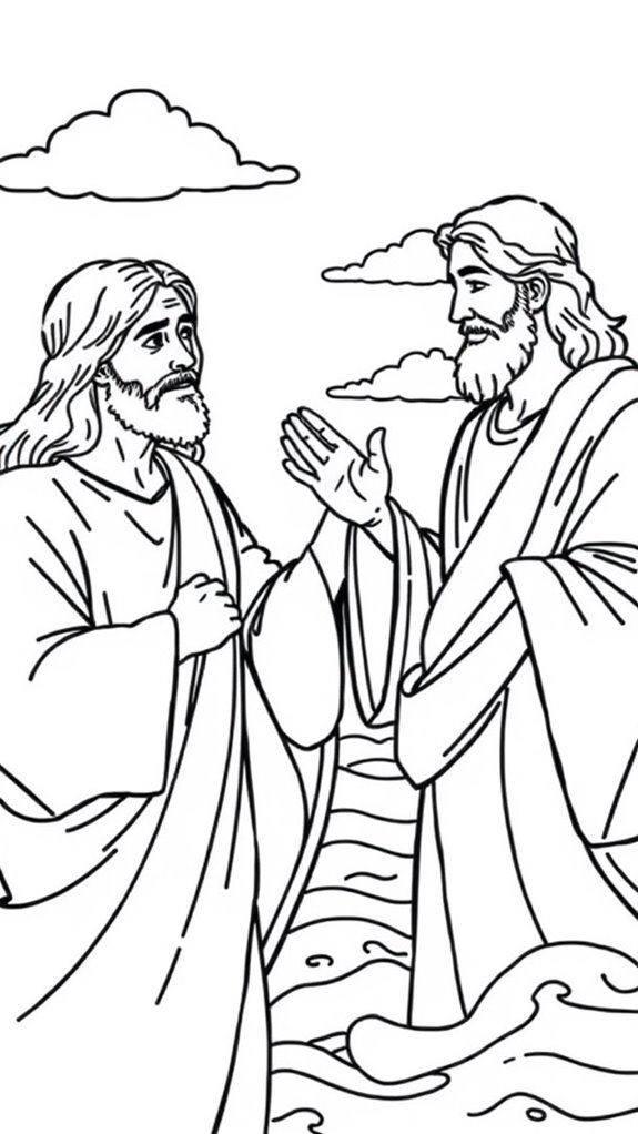 jesus forgives peter coloring