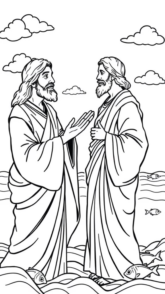 jesus forgives peter coloring