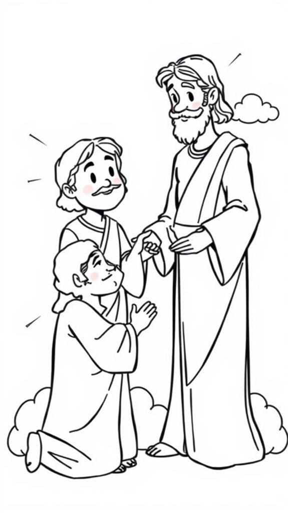 jesus forgives peter coloring page